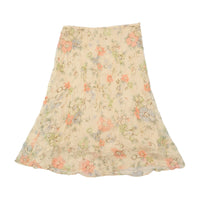 Aspesi Floral Appliqué Silk Skirt