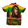 Vintage Bob Marley Reggae Allover Print Short Sleeve Shirt