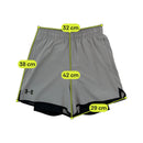 Under Armour Gray & Black Logo Mesh-Lined Pull-On Shorts