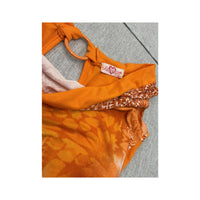 Almax Ring Detail Tie-Back Printed Tank Top