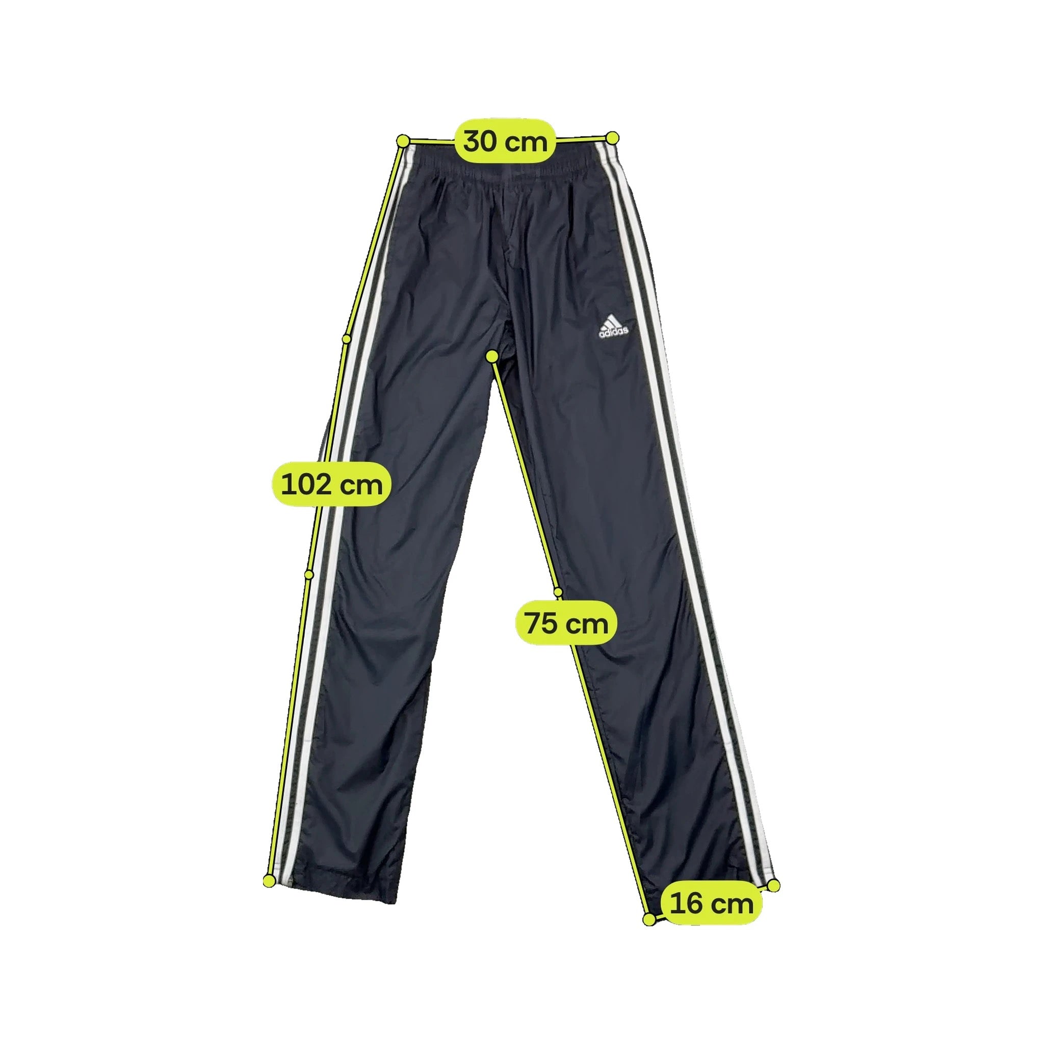 Adidas 3-Stripes Embroidered Logo Ankle Zip Woven Track Pants (SMARTSIZER ERRADO)