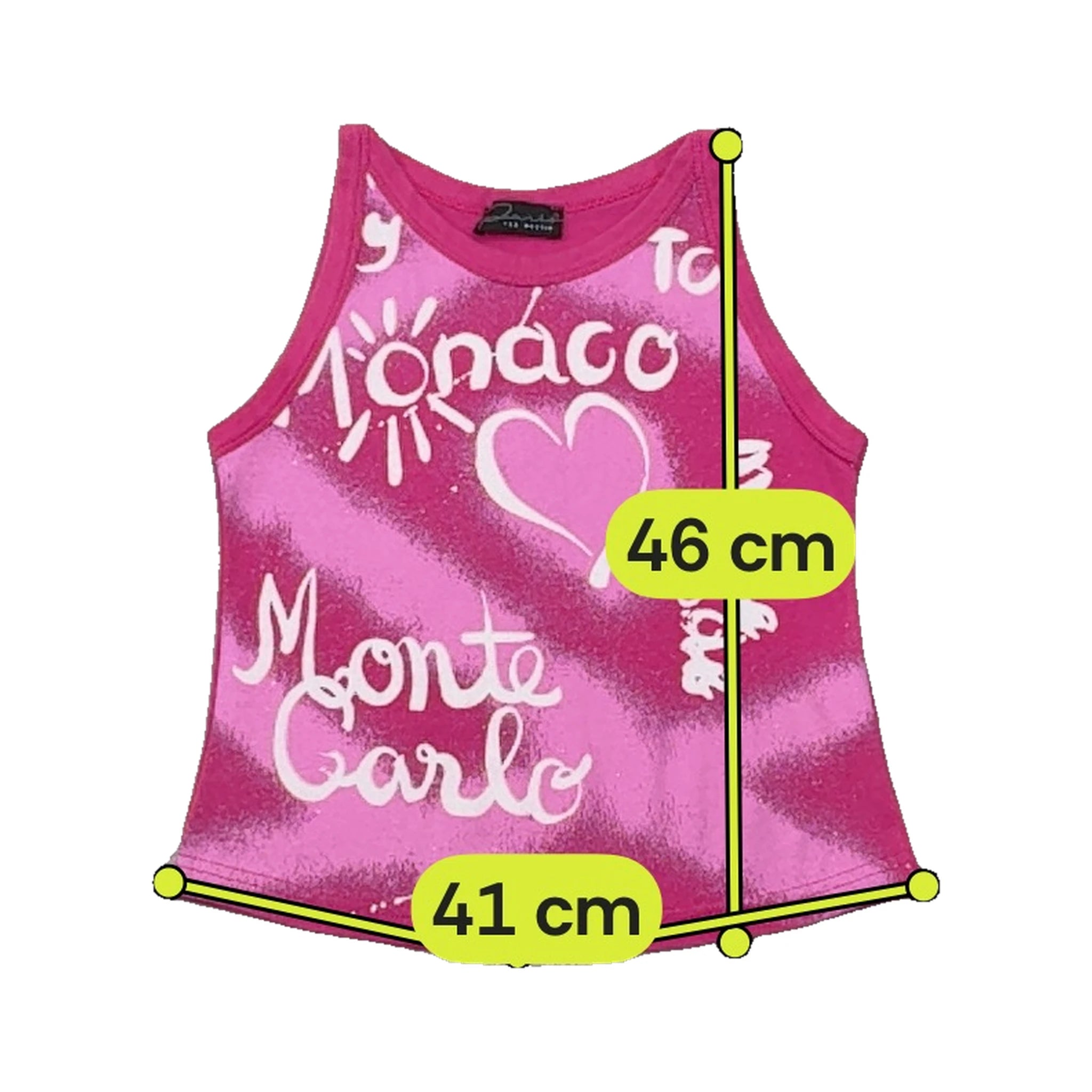 Paris Van Master Monaco Heart Graphic Cotton Tank Top