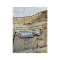 Watsons Beige Cotton Cargo Shorts