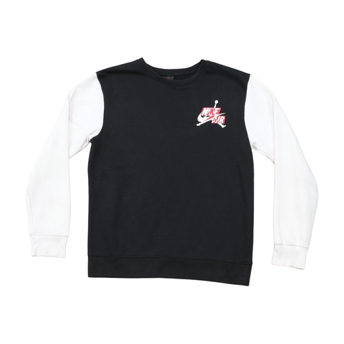 Jordan Nike Air Color Block Cotton Blend Crewneck Sweater