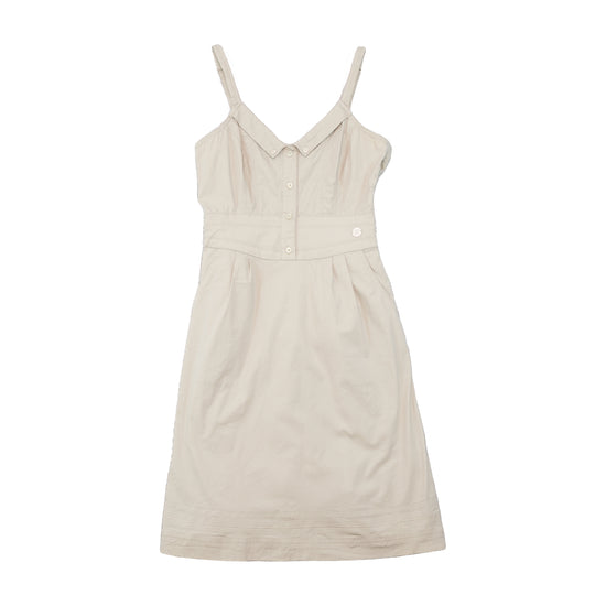 Calvin Klein Jeans Button Front Strappy Cotton Blend Dress