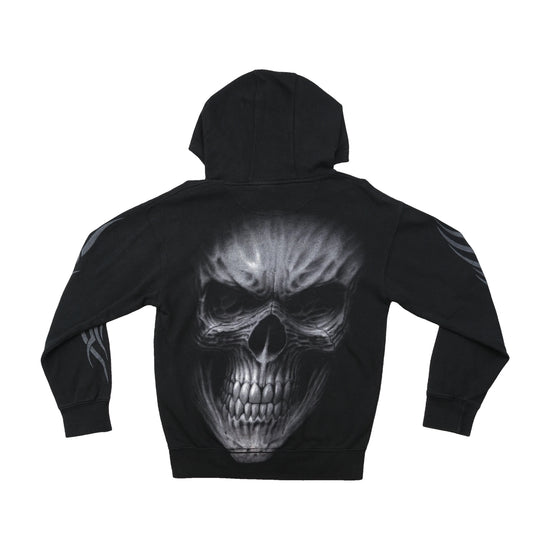 Spiral Direct Skull Graphic Cotton Fleece Hoodie