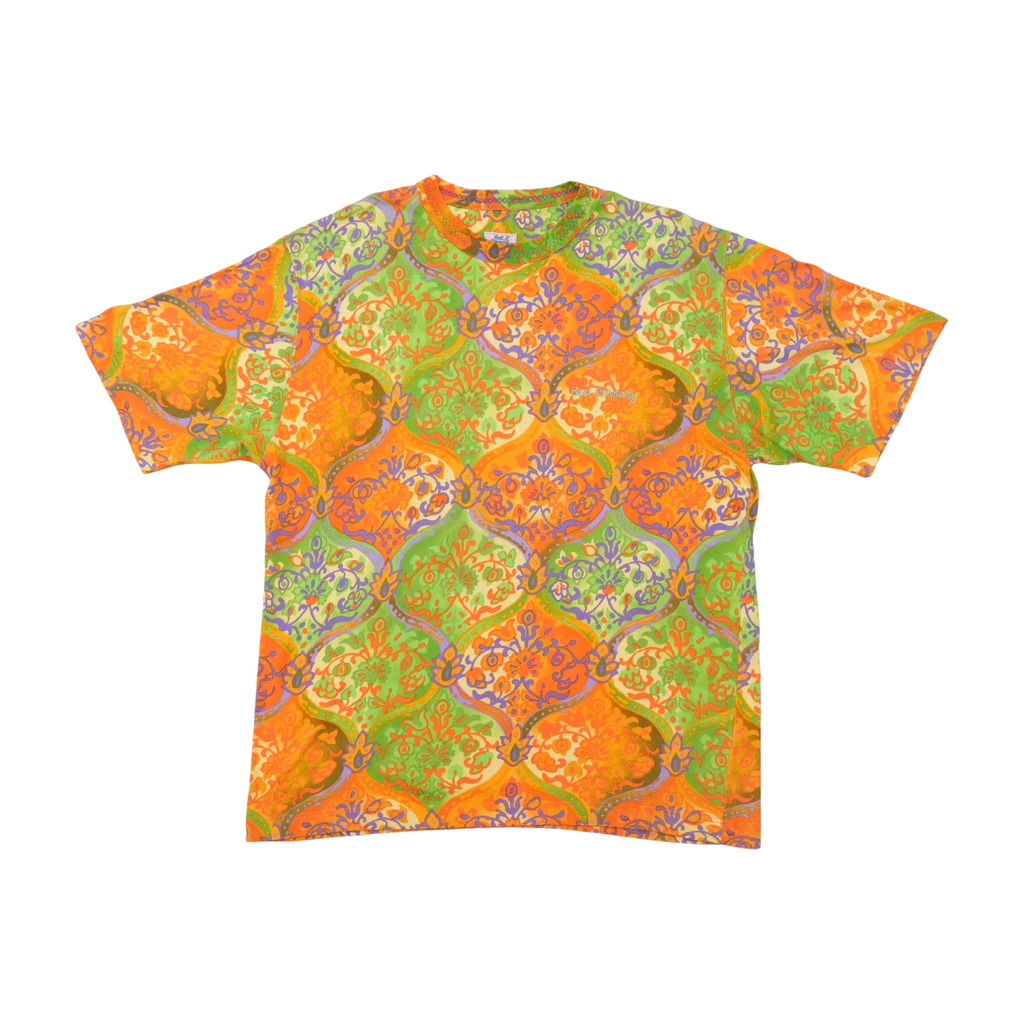 Sint Made in Italy Ornamental Tile Print Cotton Crewneck Shirt