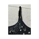 Y2K Black Sequin Cami Tank Top