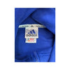 Adidas Vintage Blue 3-Stripe Quarter-Zip Cotton Sweater
