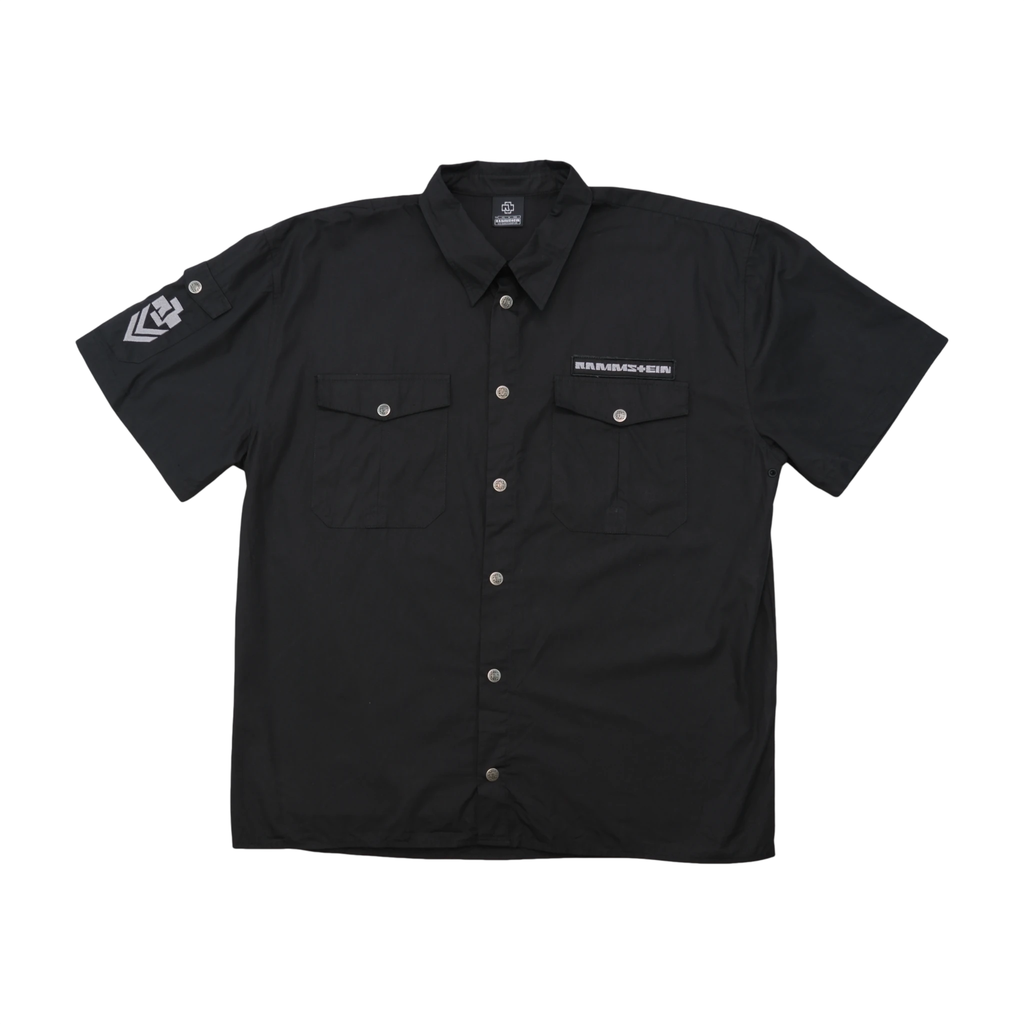 Rammstein Black Cotton Short Sleeve Utility Shirt