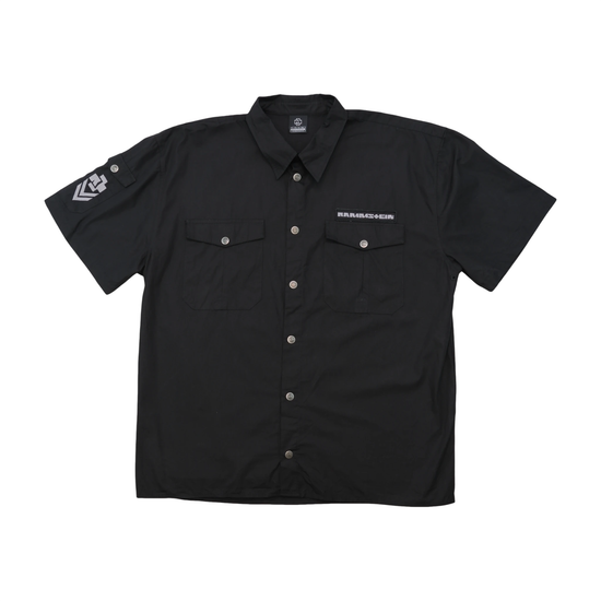 Camisa utilitária Rammstein em algodão preto de Manga curta