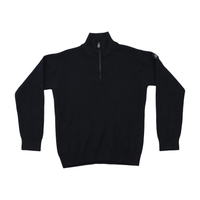 Marina Yachting Virgin 100% Wool Ribbed Quarter Zip Sweater
