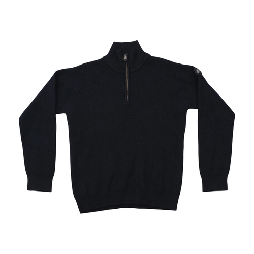 Camisola Canelada Marina Yachting 100% Lã Virgem com Meio Fecho