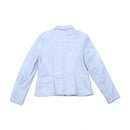 Vintage Merilleno Light Blue Leather Zip Jacket