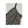 Vintage Floral Sheer Trim Slip Dress