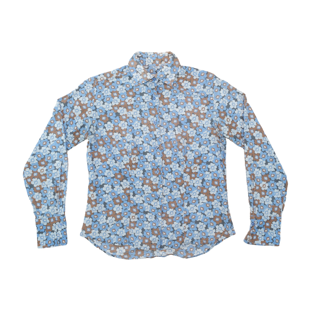 Angelo Di Nepi Floral Print Button Up Shirt
