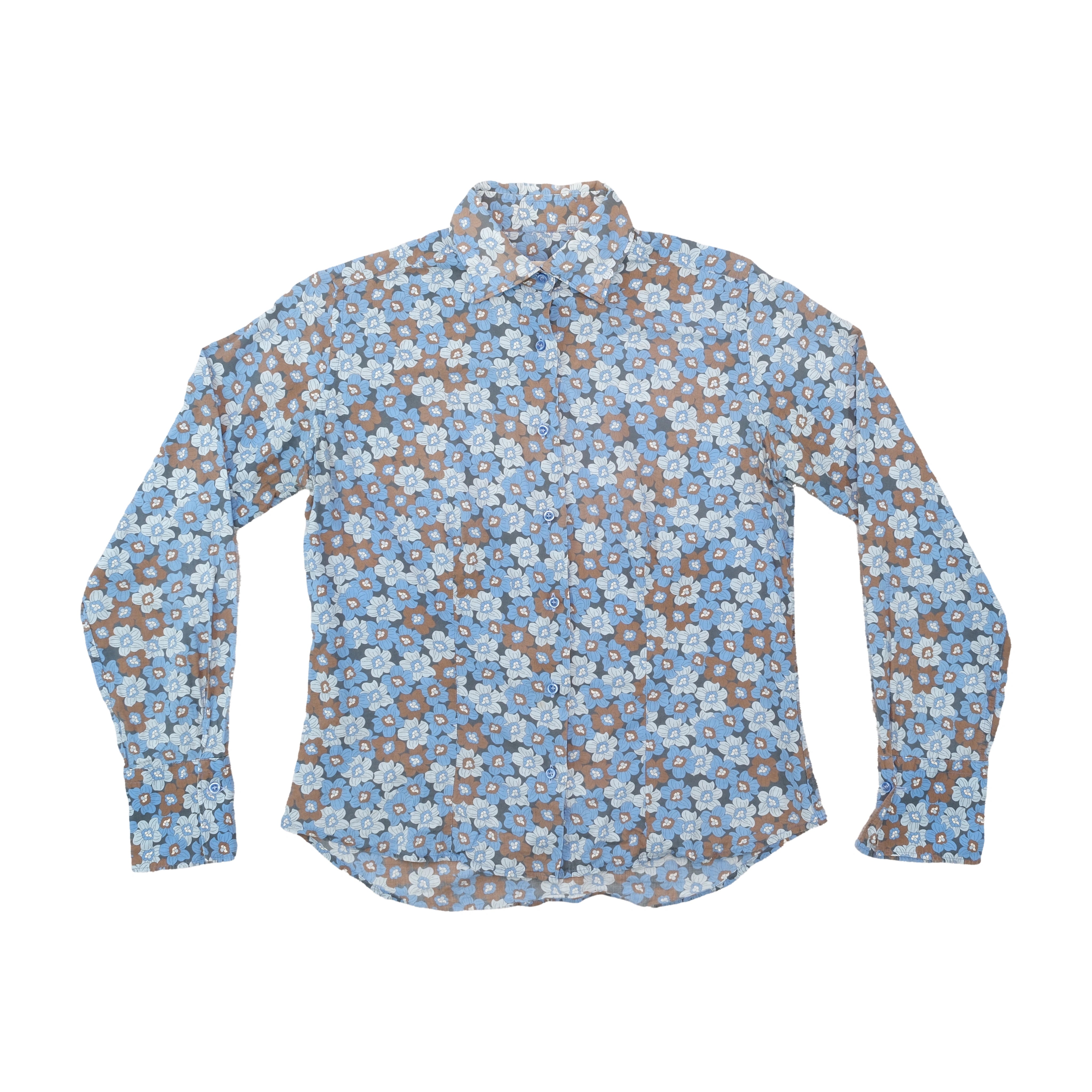 Angelo Di Nepi Floral Print Button Up Shirt