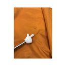 Vintage Orange Lightweight Polyester Zip Front Jacket with Point Collar