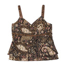Michele Boyard Paisley Sequin Mesh Tank Top