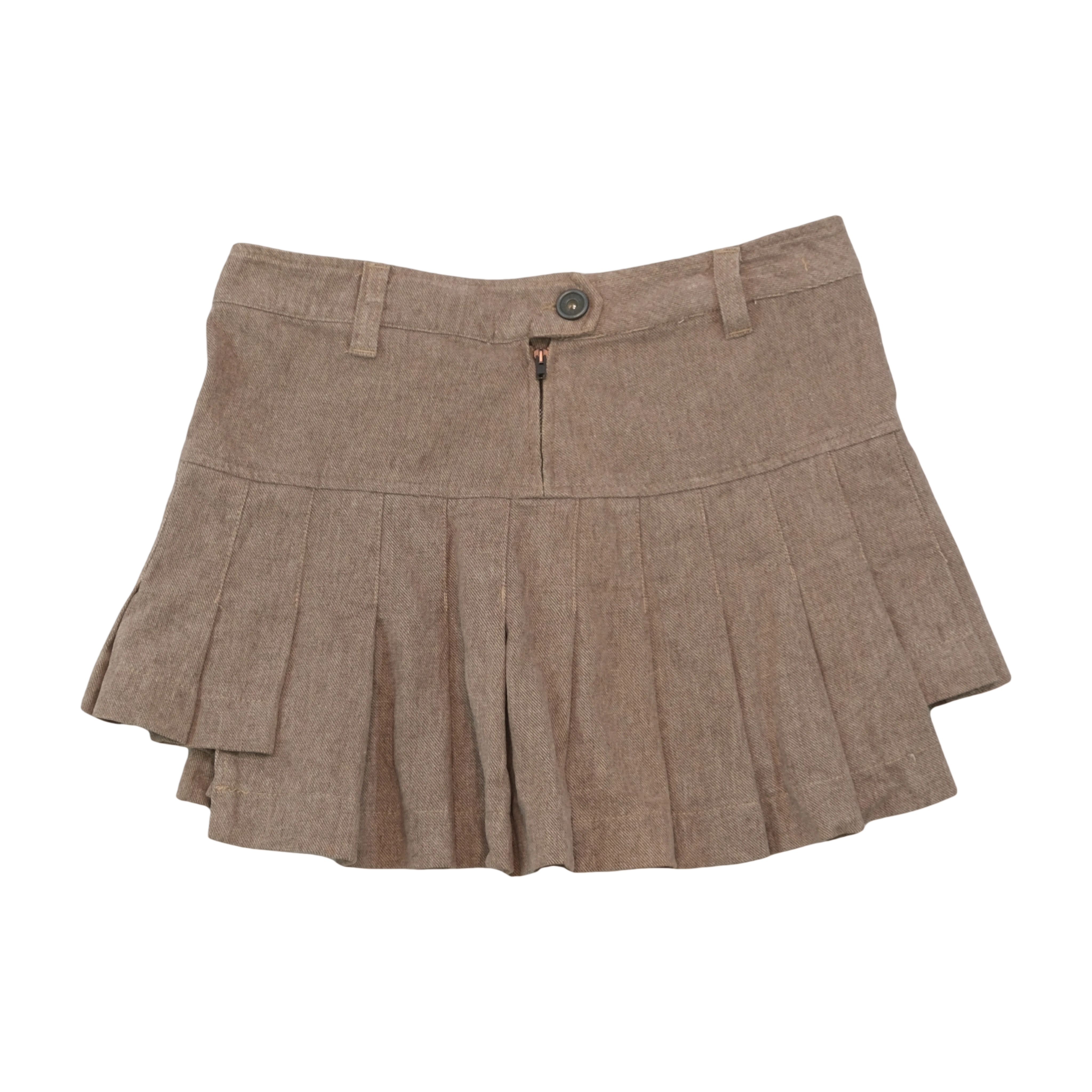 Liu Jo Brown Pleated Mini Skirt