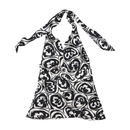List Boutique Black & White Printed Halter Blouse