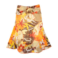 EXE Sheer Asymmetric Floral Mesh Skirt