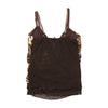 Blasting Animal Print Ruched Mesh Tank Top