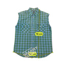 Think Pink Vintage Plaid Sleeveless Cotton Shirt