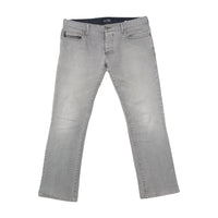Armani Jeans Comfort Fit Gray Denim Jeans with HOG Eagle Back Patch