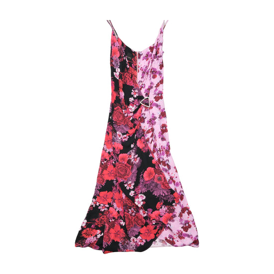 Pinko Floral Colorblock Slip Dress