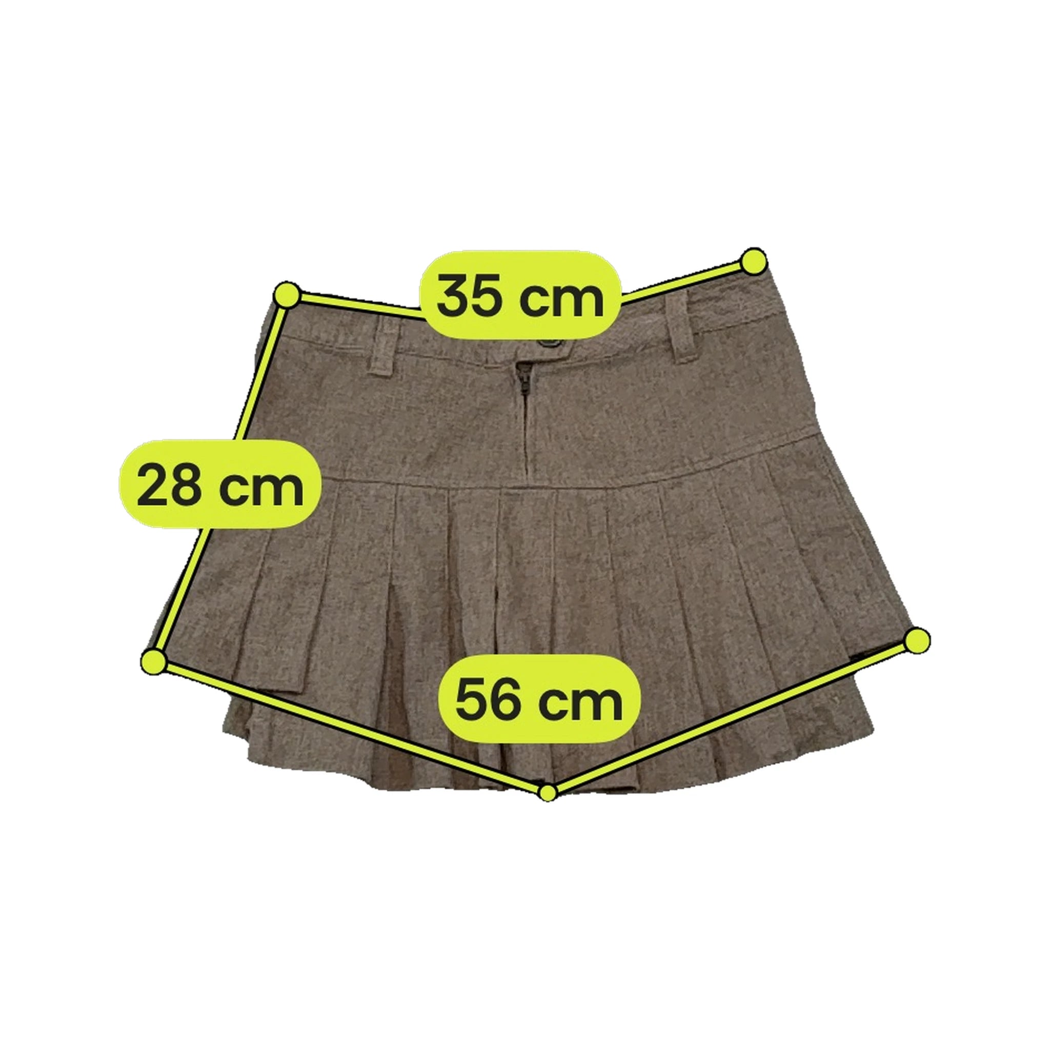 Liu Jo Brown Pleated Mini Skirt