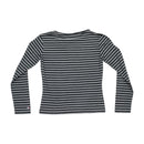 Tommy Hilfiger Black & White Striped Long Sleeve Top