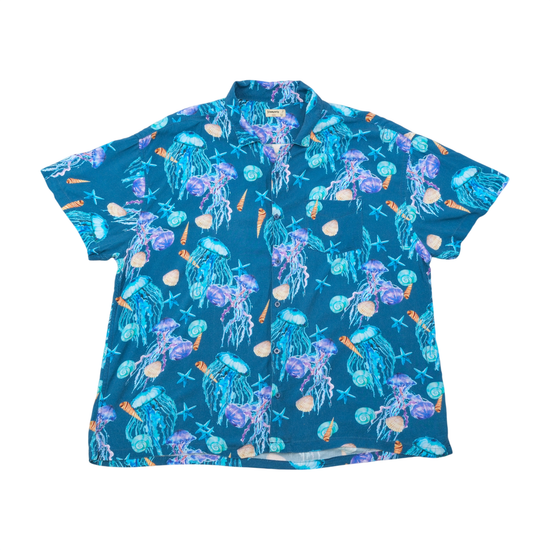 Yamaris Ocean Print Viscose Button Up Shirt