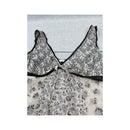 Aniye By Black and White Mixed Print Lace Trim Slip Dress