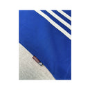 Adidas Vintage Blue 3-Stripe Quarter-Zip Cotton Sweater