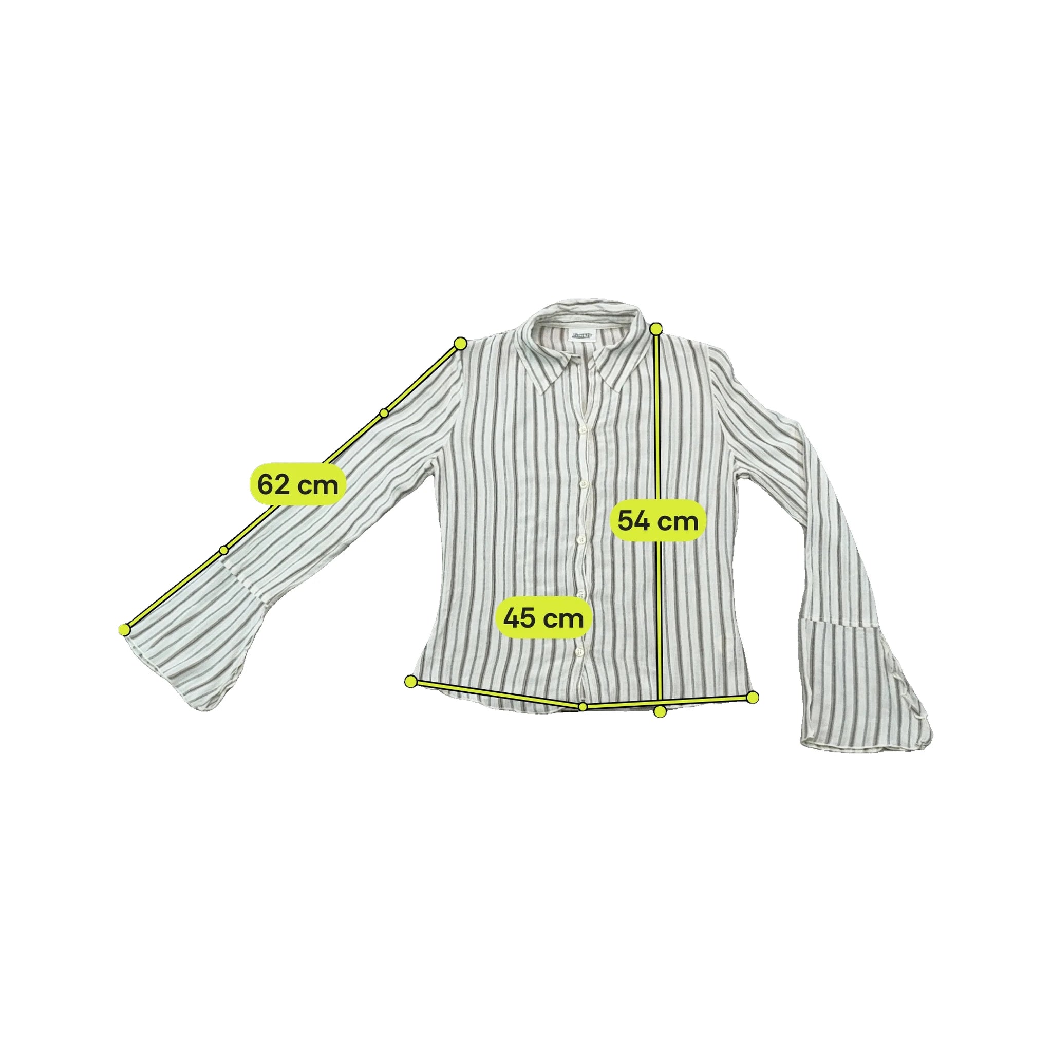 Pimkie Striped Flare Sleeve Blouse