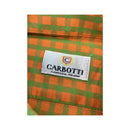 Camisa Carbotti aos Quadrados laranja e verde com Botões