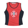 Americo Tavar Graphic Print Contrast Trim Baseball Tank T-shirt