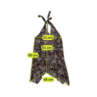 Silk Floral Handkerchief Halter Tank Top