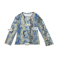 Blue Mesh Snakeprint Shirt