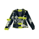 Angelo Marani Cinematic Print Cotton Velvet Jacket