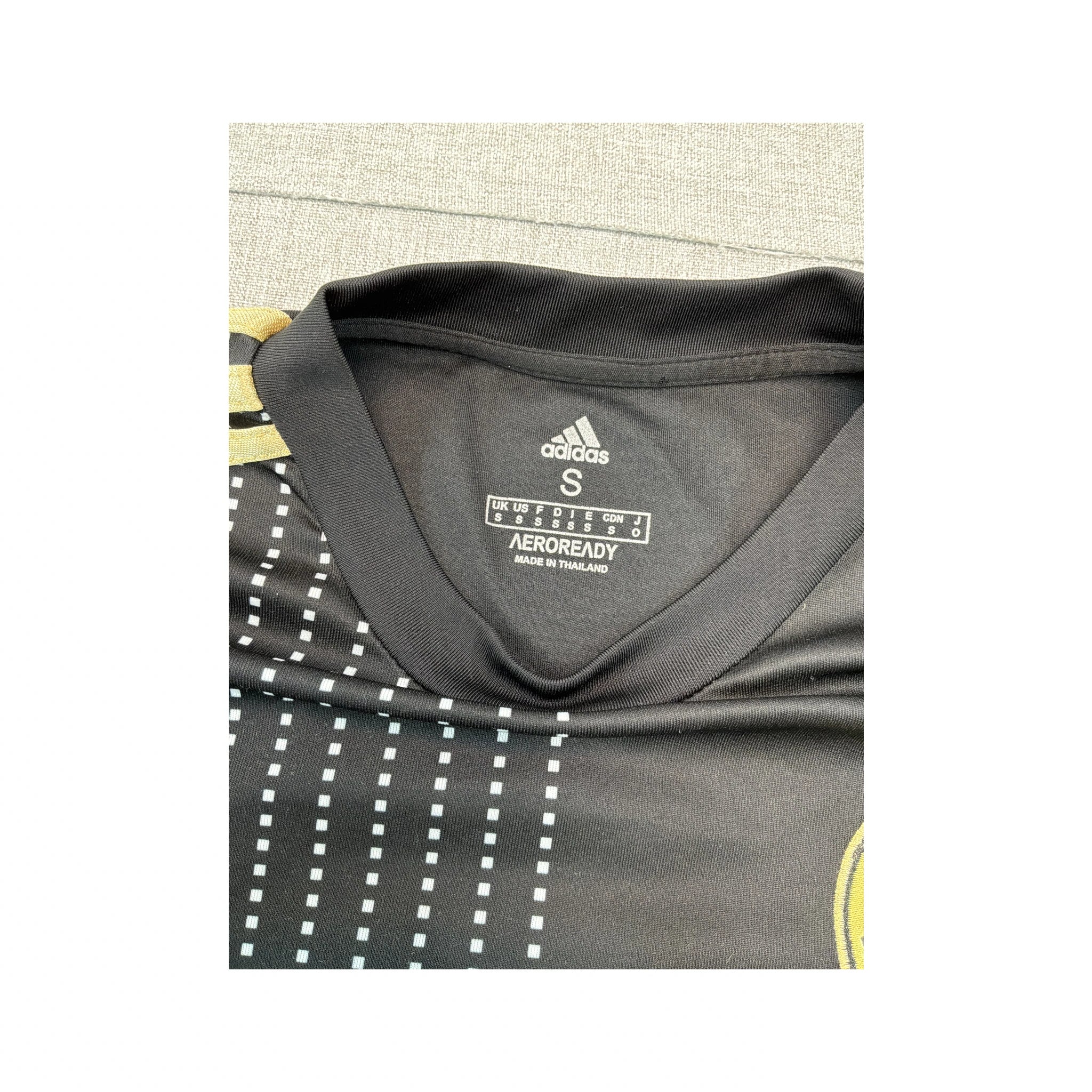 adidas FC Bayern Munchen Lewandowski 9 Black Gold Soccer Jersey T-shirt