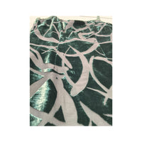 Abstract Burnout Green Velvet Slip Dress
