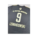 adidas FC Bayern Munchen Lewandowski 9 Black Gold Soccer Jersey T-shirt