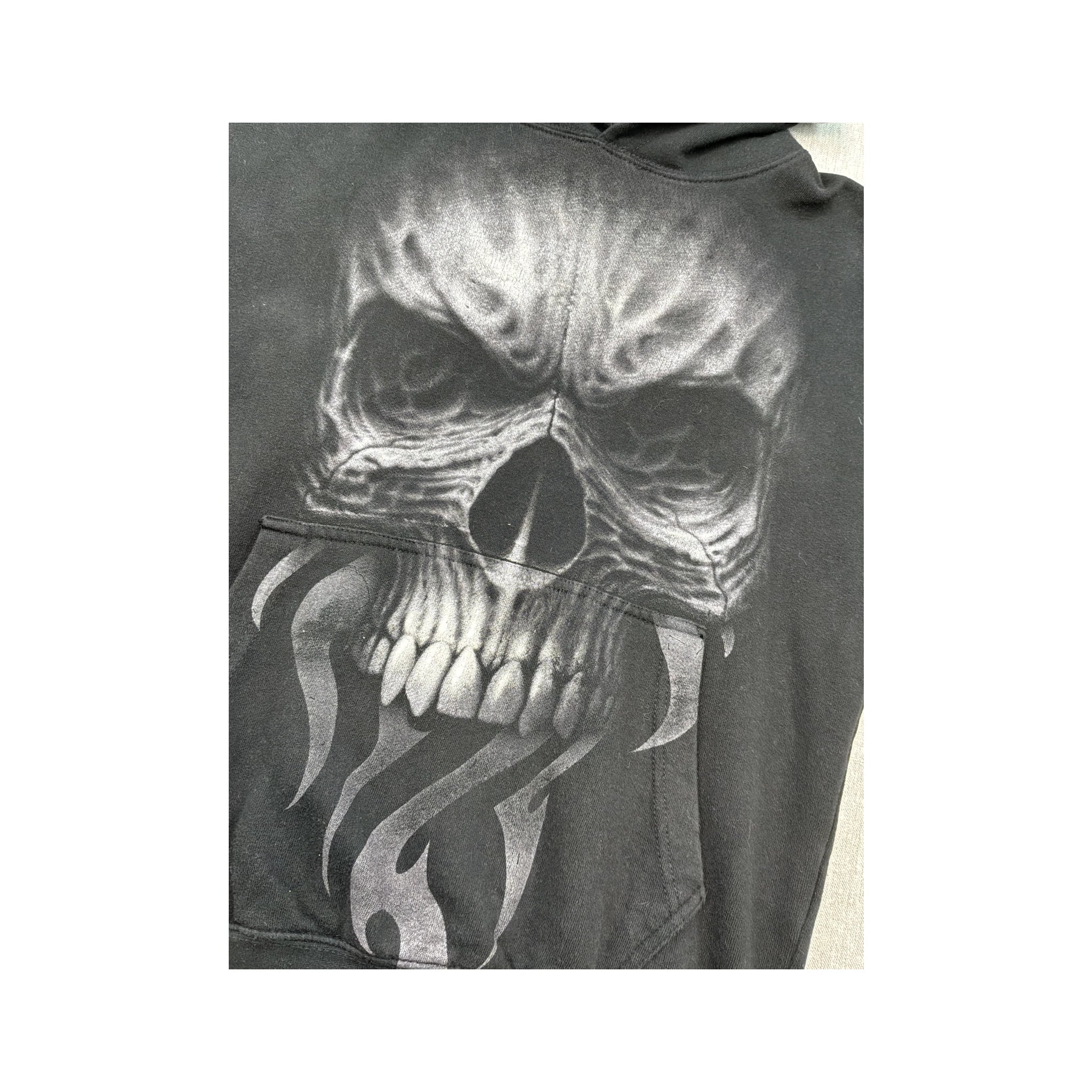 Sweatshirt com capuz Polar Spiral Direct em algodão com estampado de Caveira