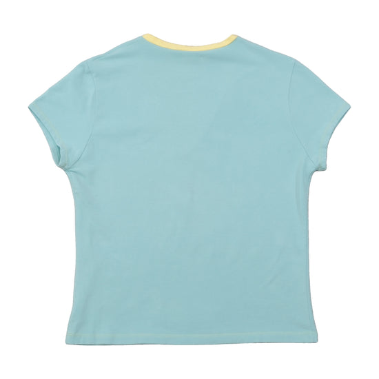 T-shirt MAX&Co. com decote em V e Acabamento Contrastante