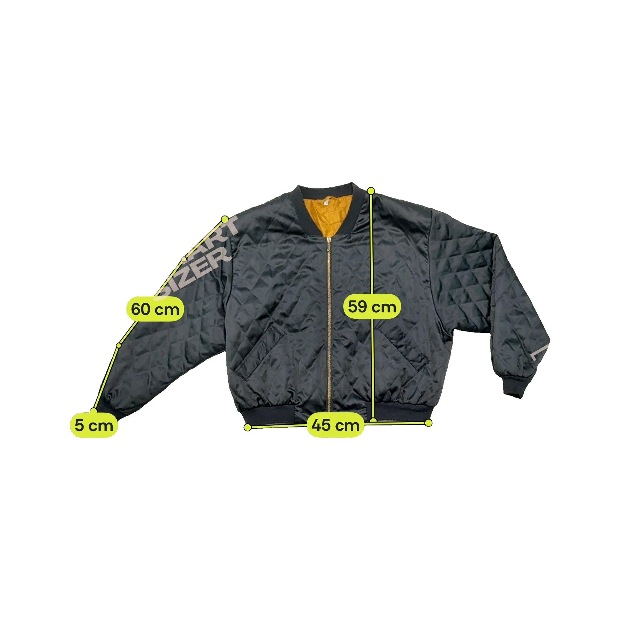 Casaco Bomber vintage preto Acolchoado