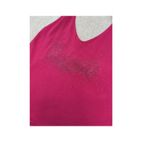Top de alças Halter KAYAK Rosa-choque com strass