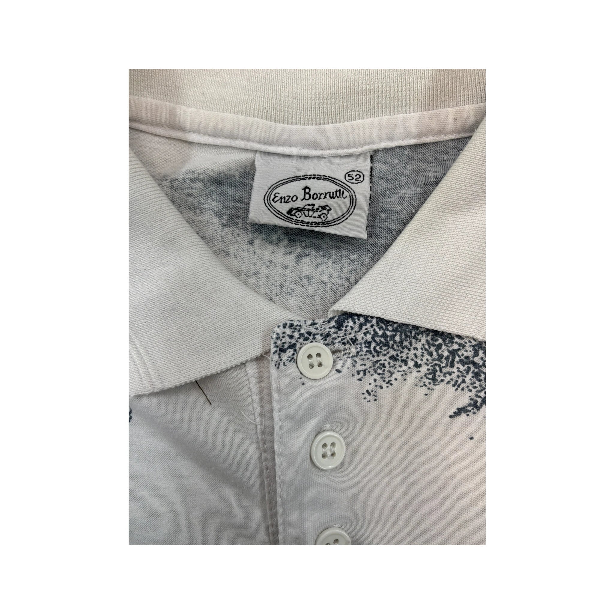Enzo Barruti Abstract Swirl Print Polo Shirt