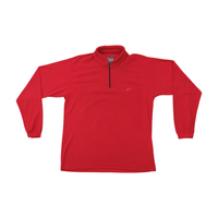 Camisola Polar Think Pink vermelha com Meio Fecho